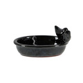 Fuglebad keramikk svart 20,4 x 15,9 cm